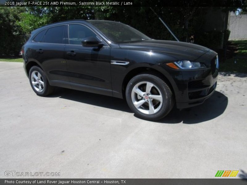 Santorini Black Metallic / Latte 2018 Jaguar F-PACE 25t AWD Premium
