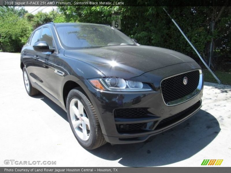 Santorini Black Metallic / Latte 2018 Jaguar F-PACE 25t AWD Premium