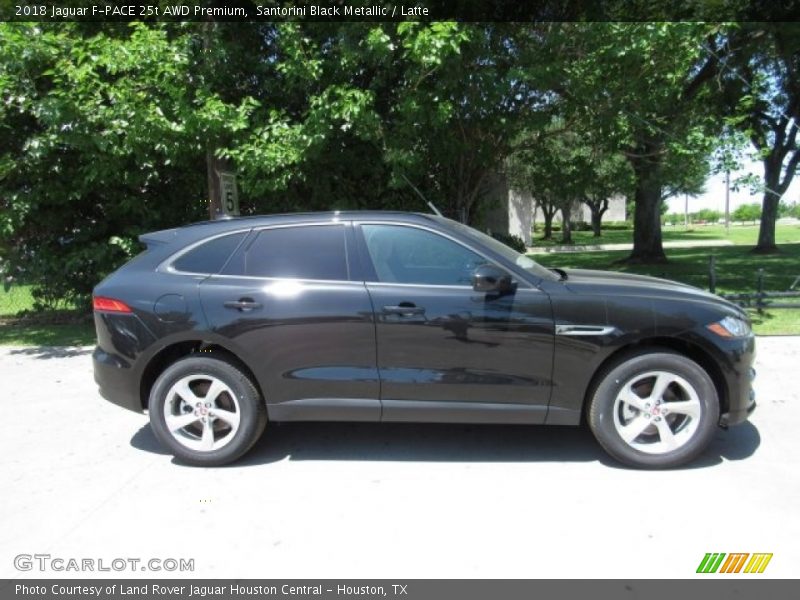 Santorini Black Metallic / Latte 2018 Jaguar F-PACE 25t AWD Premium