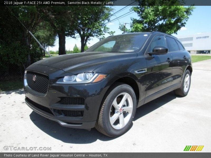 Santorini Black Metallic / Latte 2018 Jaguar F-PACE 25t AWD Premium