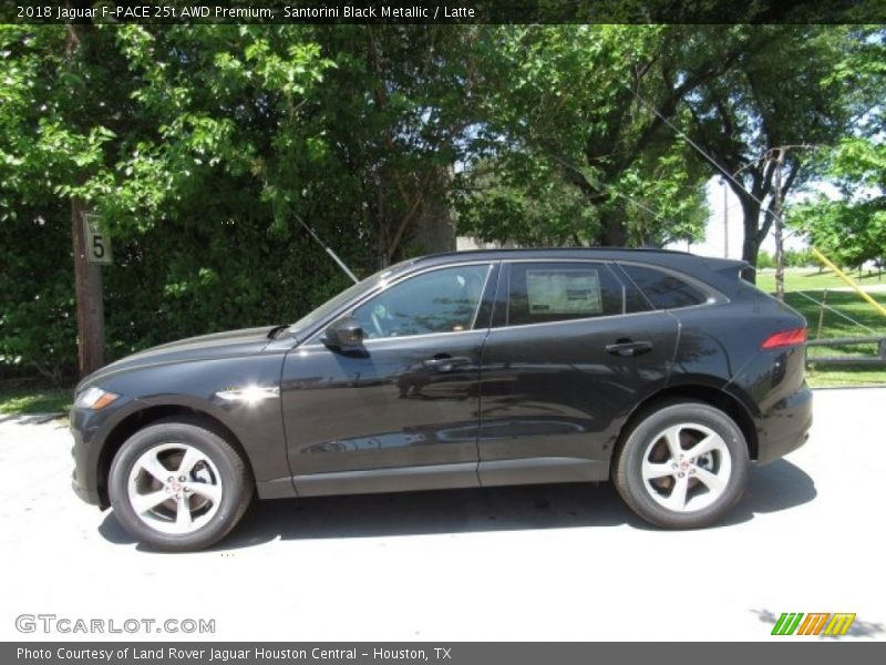 Santorini Black Metallic / Latte 2018 Jaguar F-PACE 25t AWD Premium