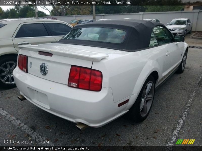 Performance White / Medium Parchment 2007 Ford Mustang V6 Premium Convertible