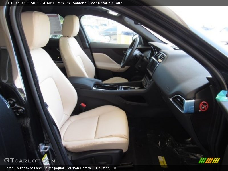Santorini Black Metallic / Latte 2018 Jaguar F-PACE 25t AWD Premium