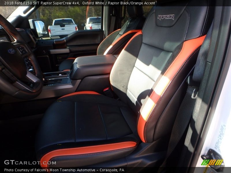 Oxford White / Raptor Black/Orange Accent 2018 Ford F150 SVT Raptor SuperCrew 4x4