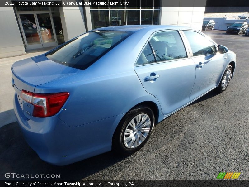 Clearwater Blue Metallic / Light Gray 2012 Toyota Camry Hybrid LE