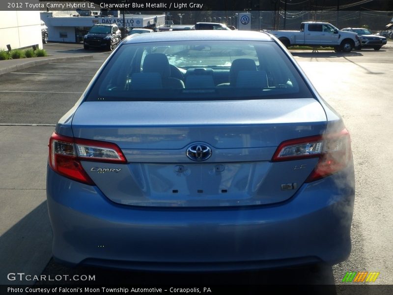 Clearwater Blue Metallic / Light Gray 2012 Toyota Camry Hybrid LE