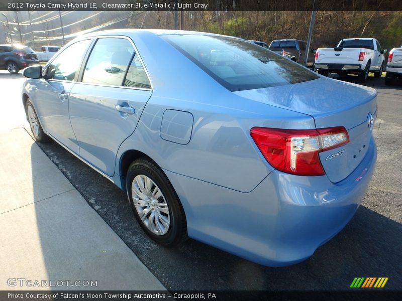 Clearwater Blue Metallic / Light Gray 2012 Toyota Camry Hybrid LE