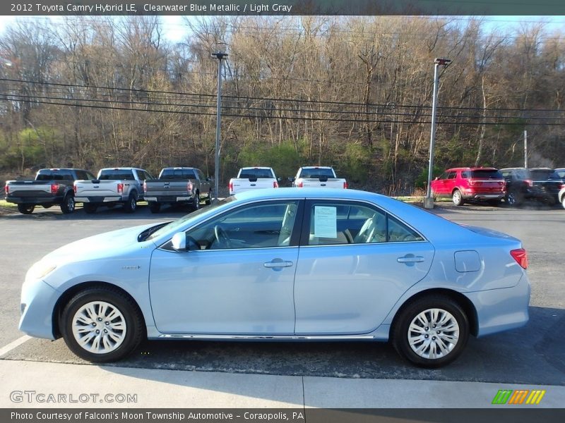 Clearwater Blue Metallic / Light Gray 2012 Toyota Camry Hybrid LE