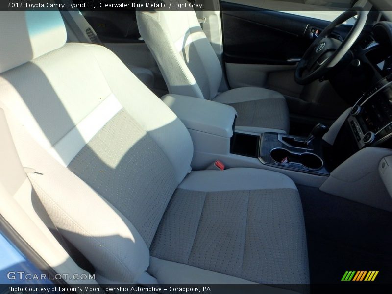 Clearwater Blue Metallic / Light Gray 2012 Toyota Camry Hybrid LE