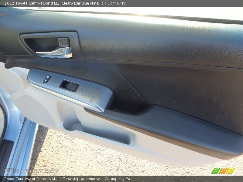 Clearwater Blue Metallic / Light Gray 2012 Toyota Camry Hybrid LE