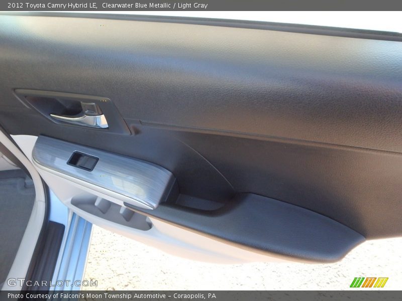 Clearwater Blue Metallic / Light Gray 2012 Toyota Camry Hybrid LE
