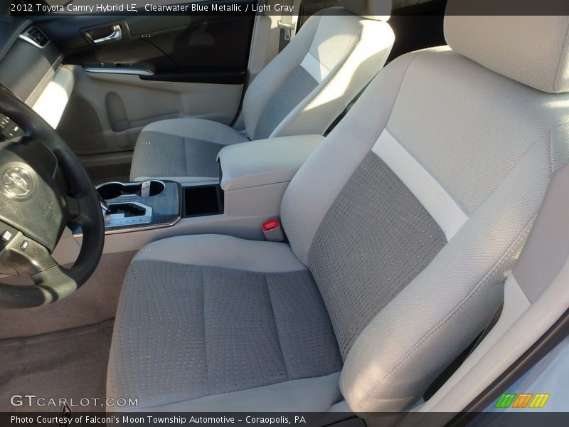 Clearwater Blue Metallic / Light Gray 2012 Toyota Camry Hybrid LE