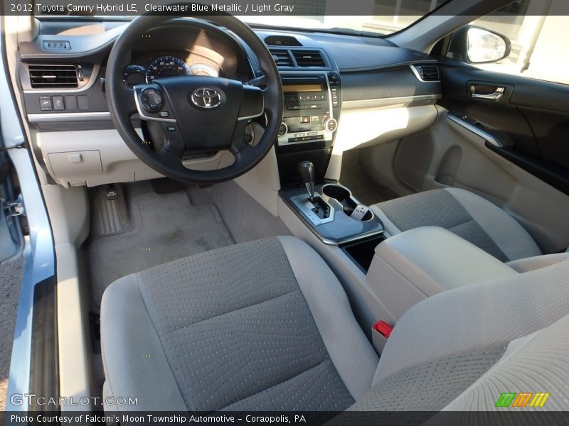Clearwater Blue Metallic / Light Gray 2012 Toyota Camry Hybrid LE