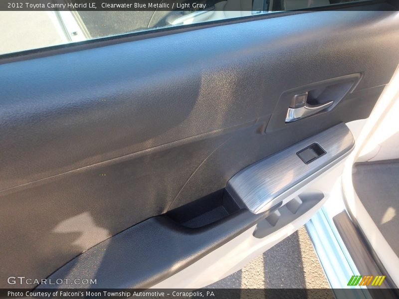 Clearwater Blue Metallic / Light Gray 2012 Toyota Camry Hybrid LE