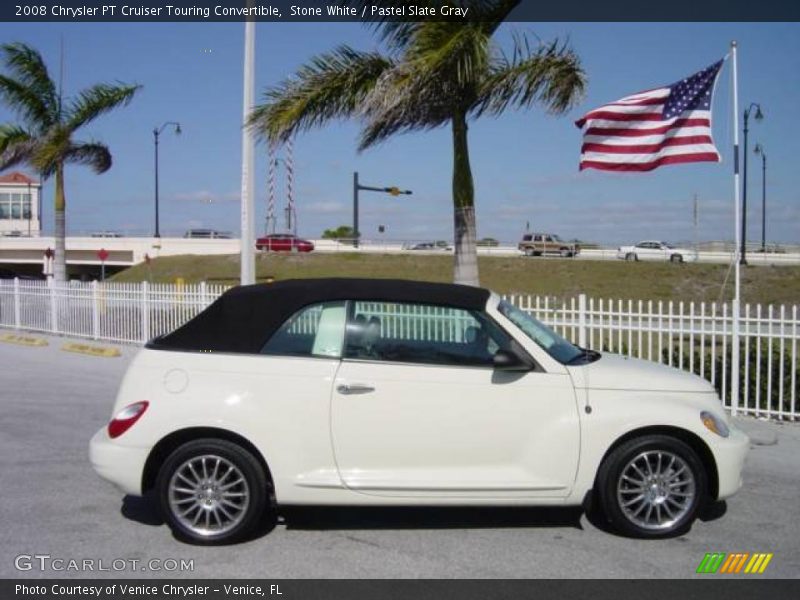 Stone White / Pastel Slate Gray 2008 Chrysler PT Cruiser Touring Convertible