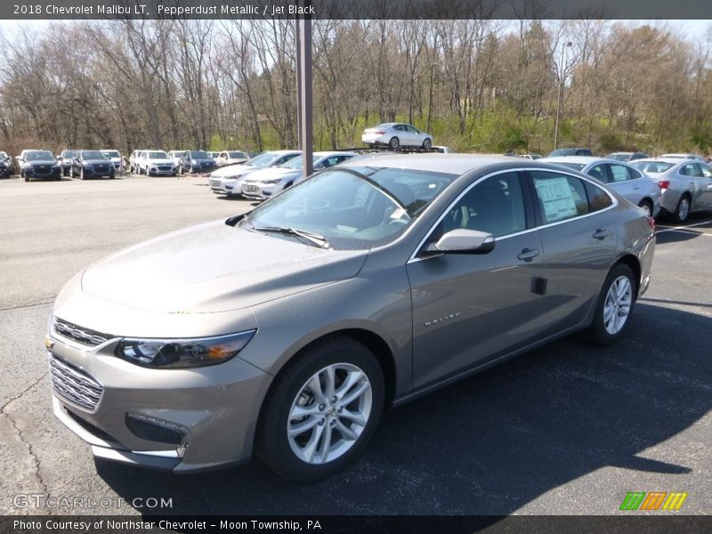 Pepperdust Metallic / Jet Black 2018 Chevrolet Malibu LT
