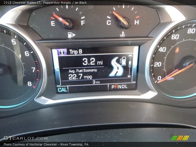 Pepperdust Metallic / Jet Black 2018 Chevrolet Malibu LT