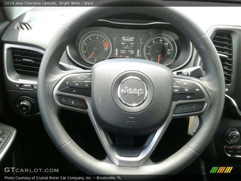 Bright White / Black 2019 Jeep Cherokee Latitude