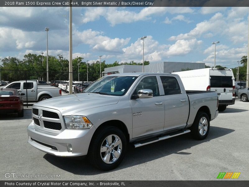 Bright Silver Metallic / Black/Diesel Gray 2018 Ram 1500 Express Crew Cab 4x4