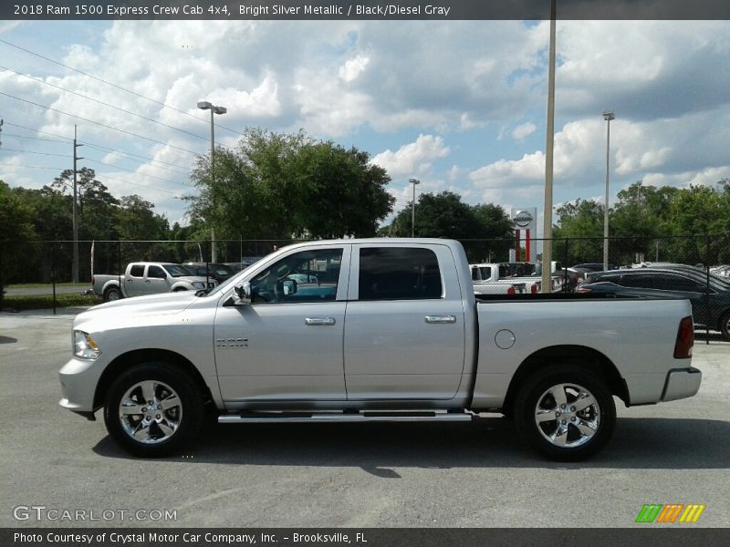 Bright Silver Metallic / Black/Diesel Gray 2018 Ram 1500 Express Crew Cab 4x4