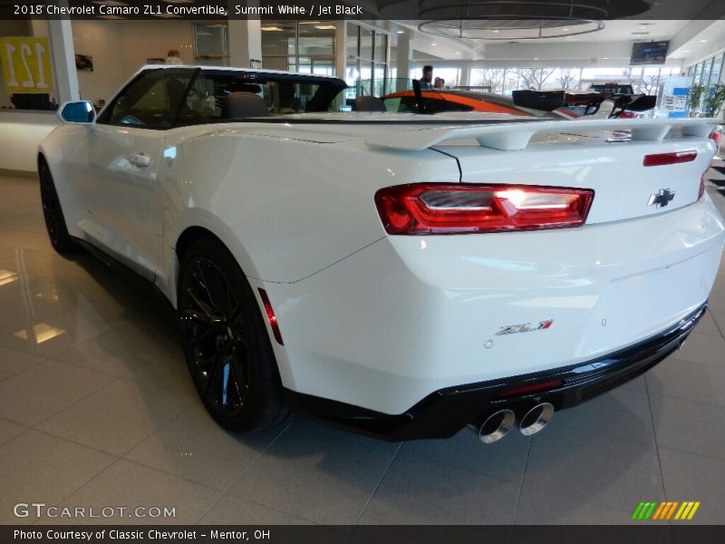 Summit White / Jet Black 2018 Chevrolet Camaro ZL1 Convertible