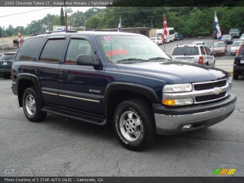 Indigo Blue Metallic / Tan/Neutral 2003 Chevrolet Tahoe LT