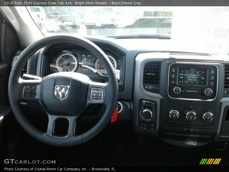 Bright Silver Metallic / Black/Diesel Gray 2018 Ram 1500 Express Crew Cab 4x4
