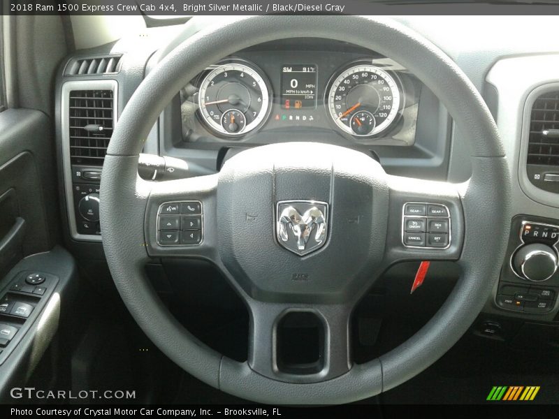 Bright Silver Metallic / Black/Diesel Gray 2018 Ram 1500 Express Crew Cab 4x4