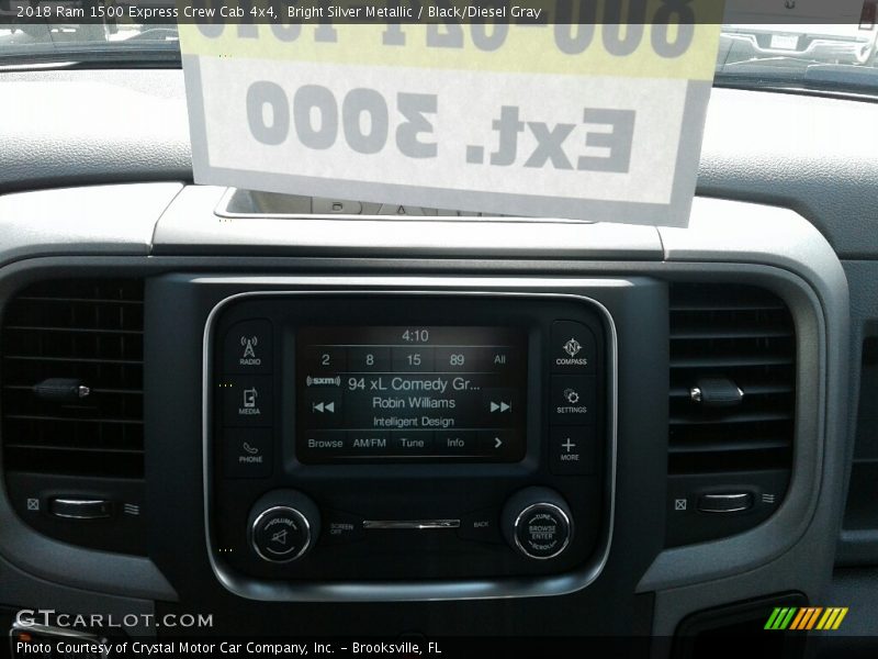 Bright Silver Metallic / Black/Diesel Gray 2018 Ram 1500 Express Crew Cab 4x4