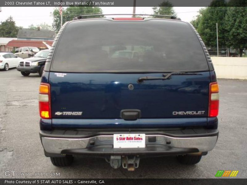 Indigo Blue Metallic / Tan/Neutral 2003 Chevrolet Tahoe LT