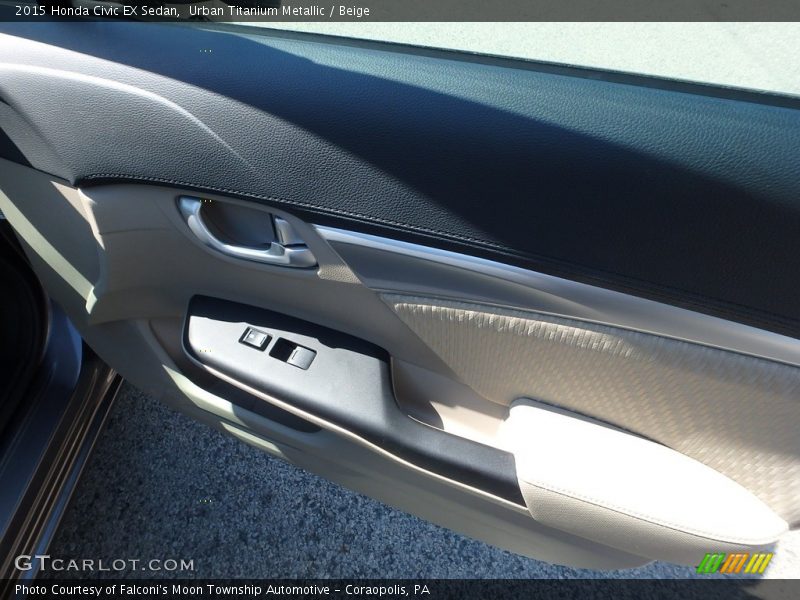 Urban Titanium Metallic / Beige 2015 Honda Civic EX Sedan