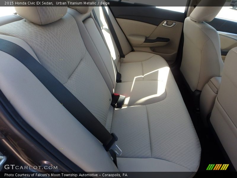 Urban Titanium Metallic / Beige 2015 Honda Civic EX Sedan