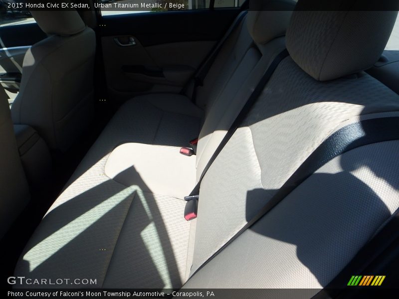 Urban Titanium Metallic / Beige 2015 Honda Civic EX Sedan