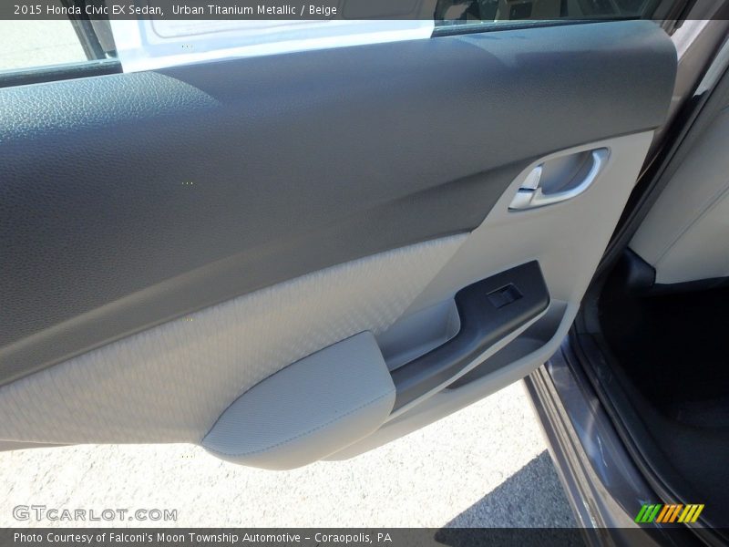 Urban Titanium Metallic / Beige 2015 Honda Civic EX Sedan