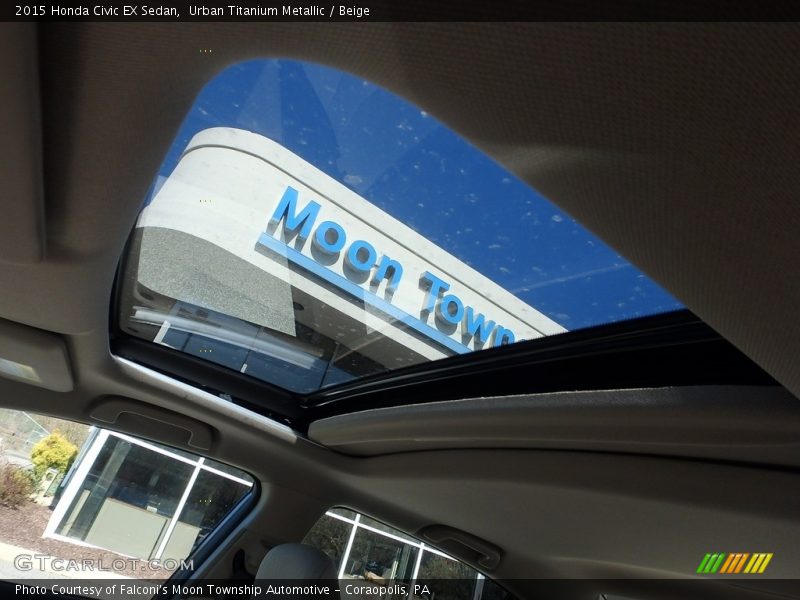 Urban Titanium Metallic / Beige 2015 Honda Civic EX Sedan