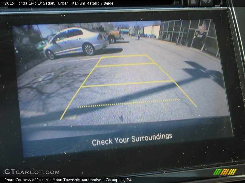 Urban Titanium Metallic / Beige 2015 Honda Civic EX Sedan