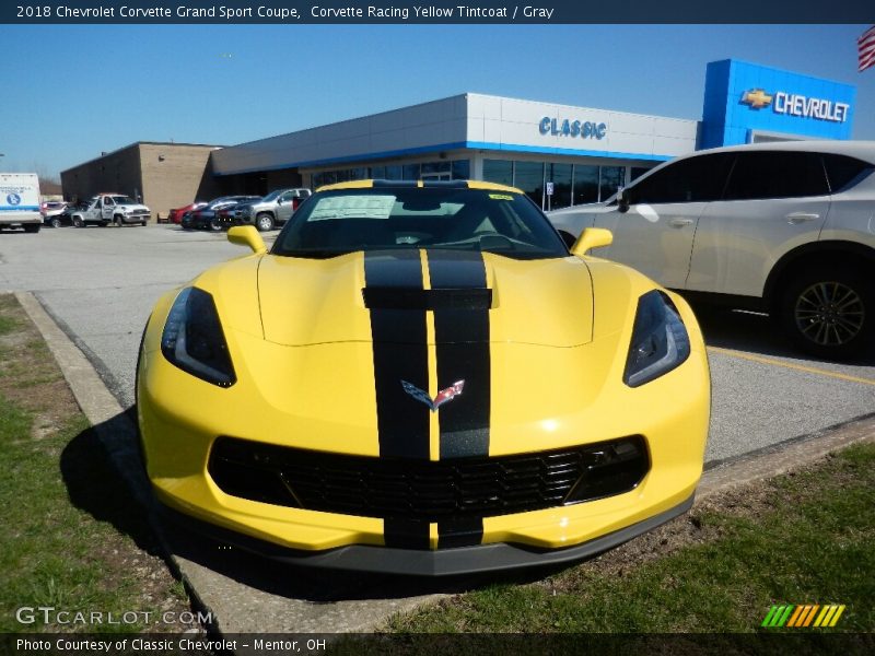 Corvette Racing Yellow Tintcoat / Gray 2018 Chevrolet Corvette Grand Sport Coupe