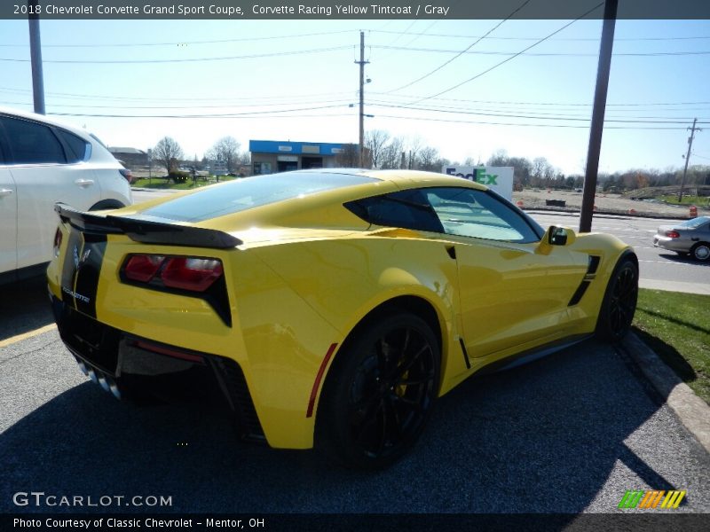 Corvette Racing Yellow Tintcoat / Gray 2018 Chevrolet Corvette Grand Sport Coupe