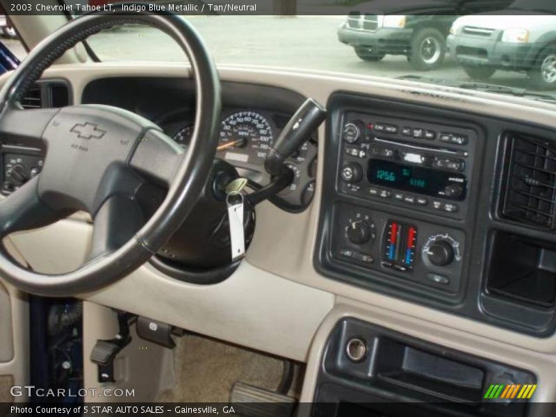 Indigo Blue Metallic / Tan/Neutral 2003 Chevrolet Tahoe LT