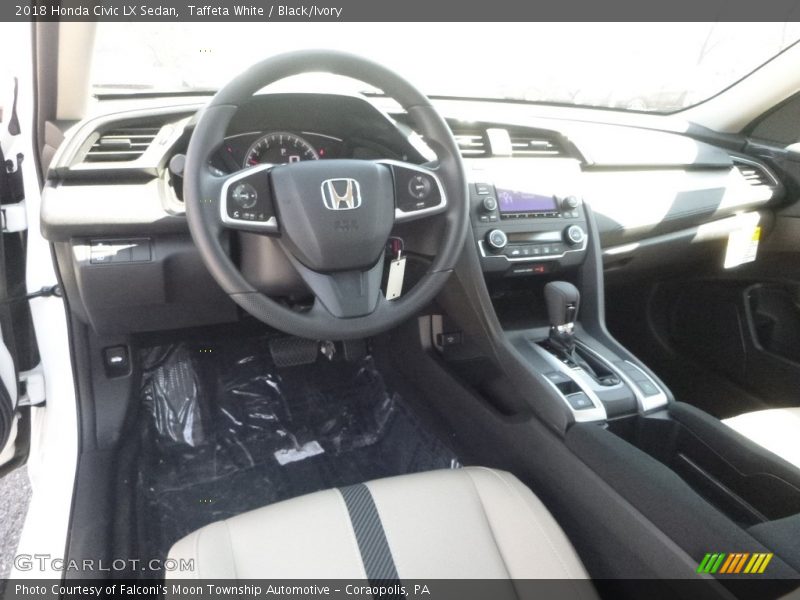 Taffeta White / Black/Ivory 2018 Honda Civic LX Sedan