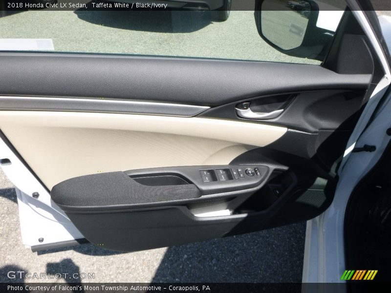 Taffeta White / Black/Ivory 2018 Honda Civic LX Sedan