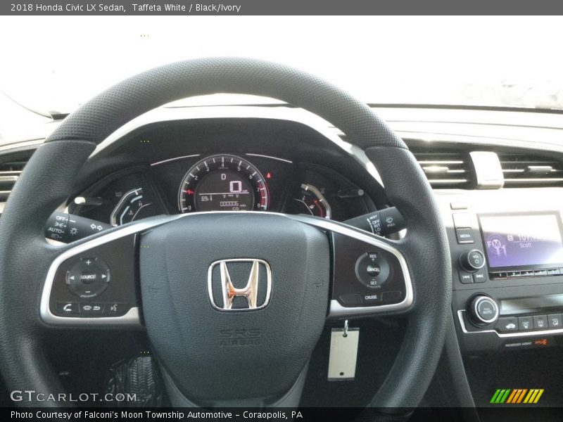 Taffeta White / Black/Ivory 2018 Honda Civic LX Sedan