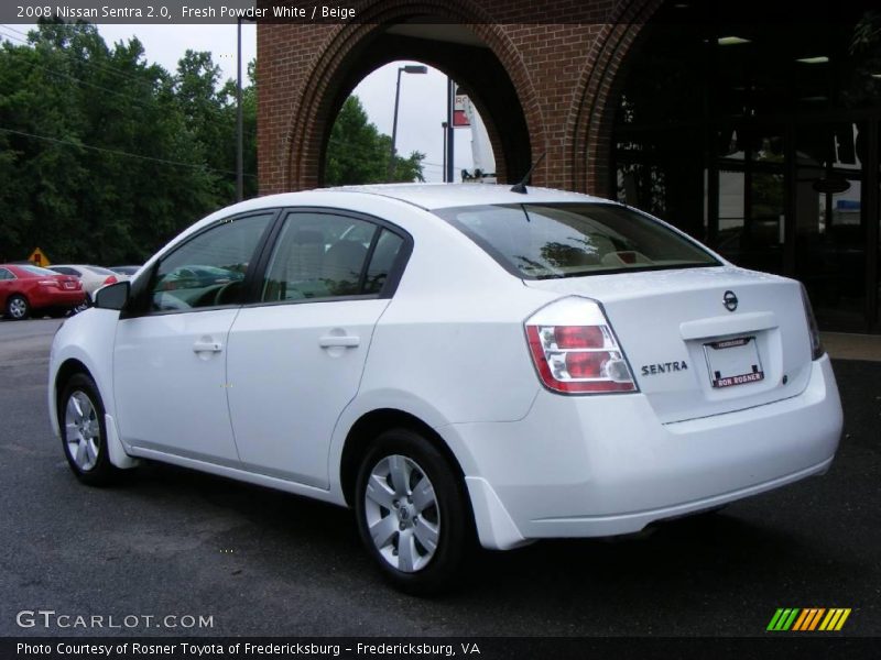 Fresh Powder White / Beige 2008 Nissan Sentra 2.0