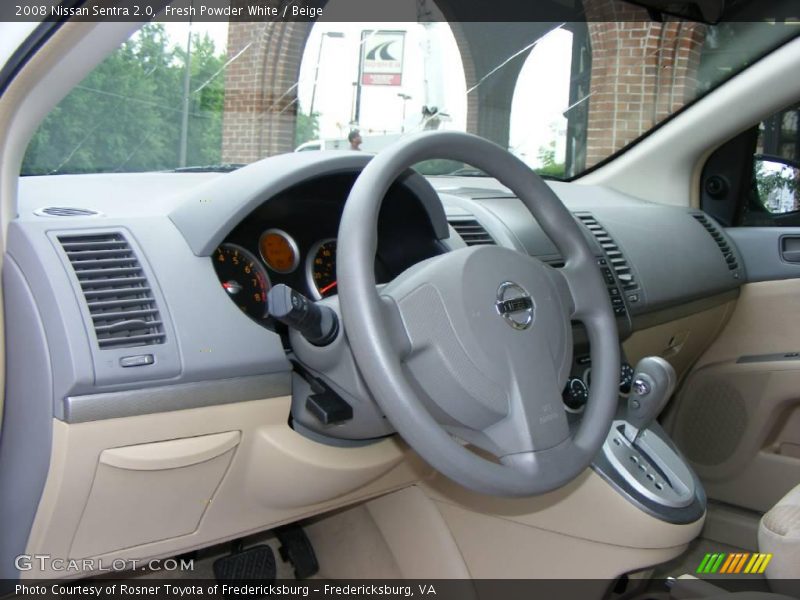 Fresh Powder White / Beige 2008 Nissan Sentra 2.0