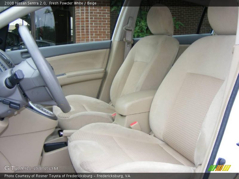 Fresh Powder White / Beige 2008 Nissan Sentra 2.0
