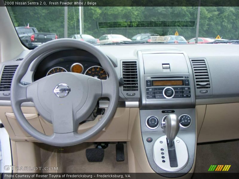 Fresh Powder White / Beige 2008 Nissan Sentra 2.0