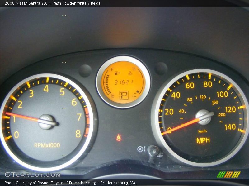 Fresh Powder White / Beige 2008 Nissan Sentra 2.0