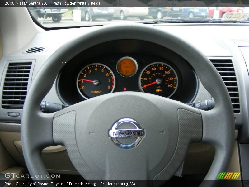 Fresh Powder White / Beige 2008 Nissan Sentra 2.0