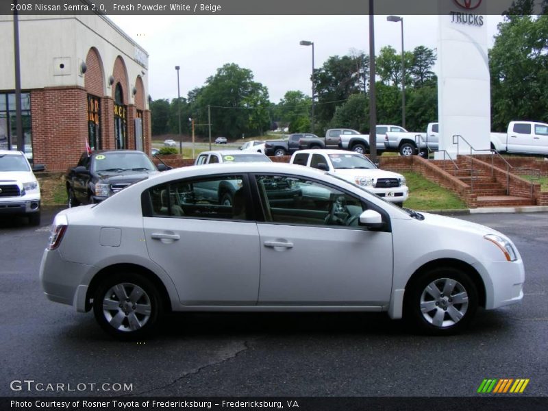 Fresh Powder White / Beige 2008 Nissan Sentra 2.0