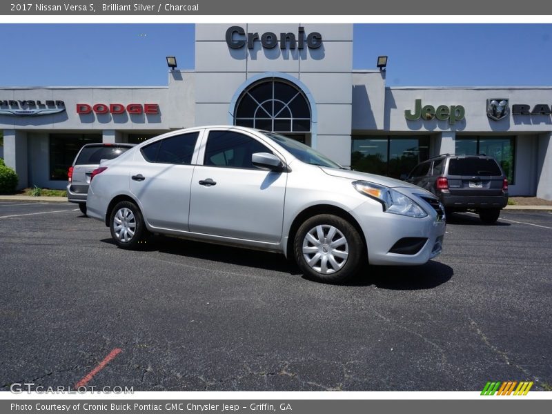 Brilliant Silver / Charcoal 2017 Nissan Versa S